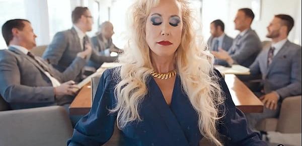  Business woman Brandi Love lesbian sex in the office